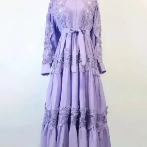 Luxury Autumn Lace Flower Embroidery Long Sleeve Maxi Evening Dresses Shirt Women Single Breasted Prom Wedding Party Vestidos